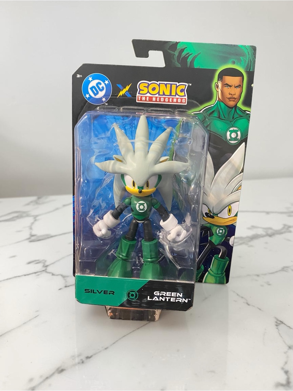 DC x Sonic Silver the Hedgehog Green Lantern Action Figure - Green